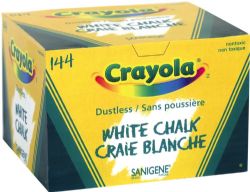 CRAYOLA - 144 CRAIES BLANCHES SANS POUSSIÈRE